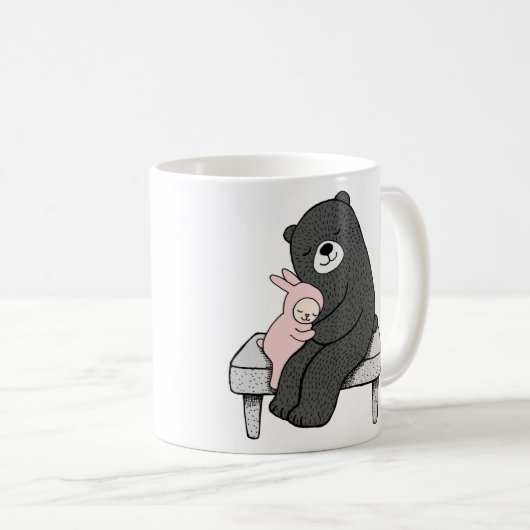 Cute Beer & Bunny Mok Aangepaste Mok voor persoonl (Voorkant rechts)