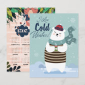 Cute Beer Calendar Briefkaart (Voorkant / Achterkant)