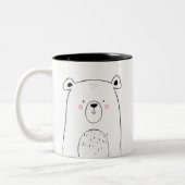 Cute beer Coffee mok Black and White Animal Modern (Links)