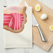 Cute Beer Cookie Afbeelding WInter ThMED Theedoek (Quarter Fold)