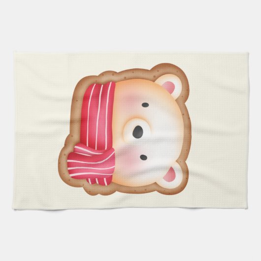 Cute Beer Cookie Afbeelding WInter ThMED Theedoek (Horizontaal)