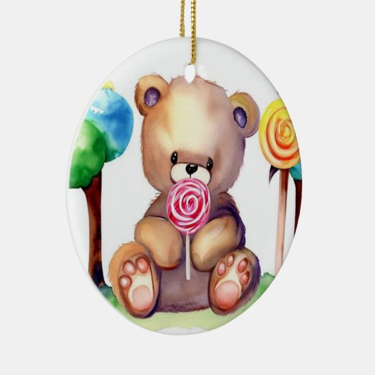 Cute Beer Cub Keramisch Ornament (Rechts)