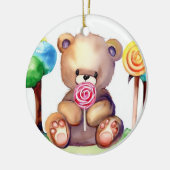 Cute Beer Cub Keramisch Ornament (Links)