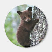Cute Beer Cub Round Fridge Magnet (Voorkant)