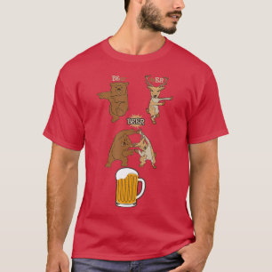 Cute Beer Drinker Beer plus Deer is gelijk aan bie T-shirt