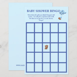 Cute Beer en Ballonnen Thema Baby Shower Bingo