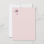 Cute Beer en ballons Thema Flat Hartelijk dank Bedankkaart (Achterkant)