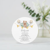 Cute Beer Eucalyptus Couple Baby shower Botanisch Kaart (Staand voorkant)