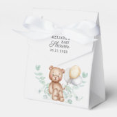 Cute Beer Eucalyptus Script Balloons Baby shower Bedankdoosjes (Voorkant Zijde)