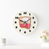 Cute Beer Face in een Red Scarf kerstkoekje Grote Klok (Huis)