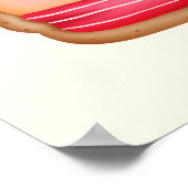 Cute Beer Face in een Red Scarf kerstkoekje Poster (Hoek)