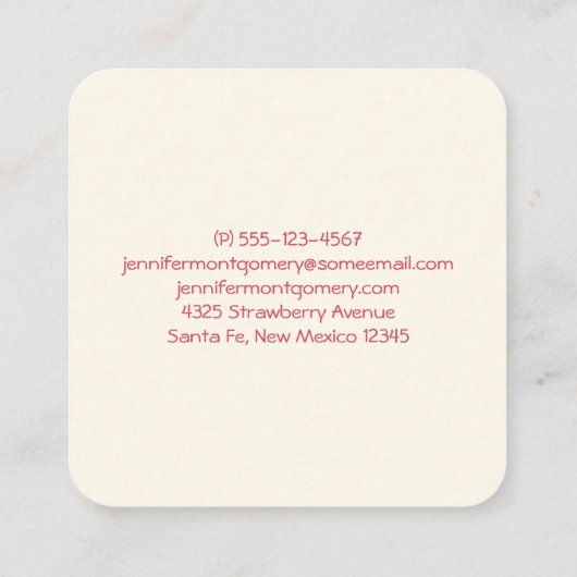 Cute Beer Face in een Red Scarf kerstkoekje Vierkante Visitekaartje (Achterkant)