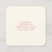 Cute Beer Face in een Red Scarf kerstkoekje Vierkante Visitekaartje (Achterkant)