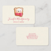 Cute Beer Face in een Red Scarf kerstkoekje Visitekaartje (Voorkant / Achterkant)