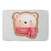 Cute Beer Face Red Scarf en Rosy Cheeks Kerstmis Badmat (Voorkant)