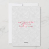 Cute Beer Face Red Scarf en Rosy Cheeks Kerstmis Feestdagenkaart (Achterkant)