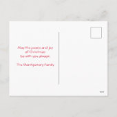 Cute Beer Face Red Scarf en Rosy Cheeks Kerstmis Feestdagenkaart (Achterkant)