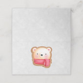 Cute Beer Face Red Scarf en Rosy Cheeks Kerstmis Plaatskaartje (Buitenkant ongevouwen)