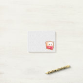 Cute Beer Face Red Scarf en Rosy Cheeks Kerstmis Post-it® Notes (Op bureau)