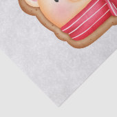 Cute Beer Face Red Scarf en Rosy Cheeks Kerstmis Tissuepapier (Detail)
