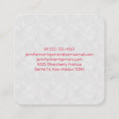 Cute Beer Face Red Scarf en Rosy Cheeks Kerstmis Vierkante Visitekaartje (Achterkant)