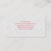 Cute Beer Face Red Scarf en Rosy Cheeks Kerstmis Visitekaartje (Achterkant)