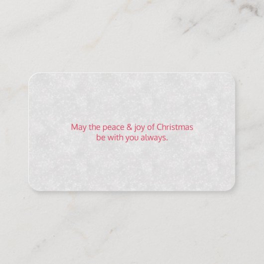 Cute Beer Face Red Scarf en Rosy Cheeks Kerstmis Visitekaartje (Achterkant)