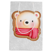 Cute Beer Face Red Scarf & Rosy Cheeks Medium Cadeauzakje (Achterkant)