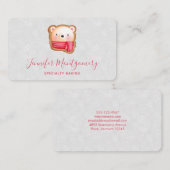 Cute Beer Face Red Scarf & Rosy Cheeks Visitekaartje (Voorkant / Achterkant)