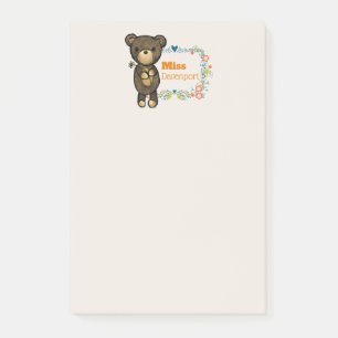 Cute Beer, Gele bloem en Floral, aangepast Post-it® Notes