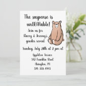 Cute beer gender onthullen partijuitnodiging kaart (Staand voorkant)