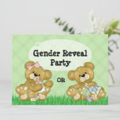 Cute Beer Gender Release Party Kaart (Staand voorkant)