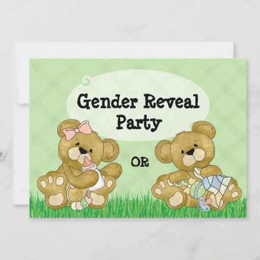 Cute Beer Gender Release Party Kaart (Voorkant)