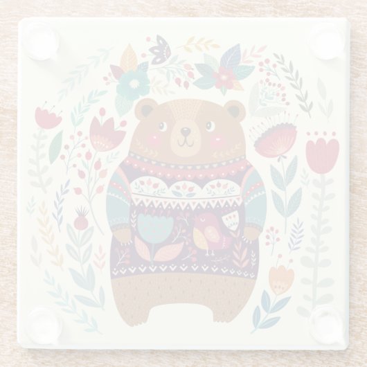 Cute Beer Glazen Onderzetter (Achterkant)