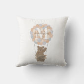 Cute Beer Heet Lucht Ballonnen Monogram Geslacht N Kussen (Achterkant)