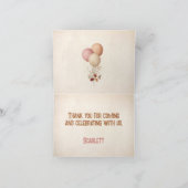 Cute Beer Herfst 2e Verjaardagsmeisje Bedankkaart (Binnen)
