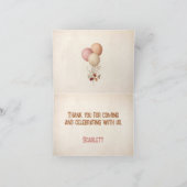 Cute Beer Herfst 2e Verjaardagsmeisje Bedankt kaar (Binnen)