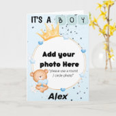 Cute beer Het is een Kaart van de Jongen Greetings (Gele Bloem)