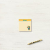 Cute Beer in Hoed Notities Post-it® Notes (Op bureau)