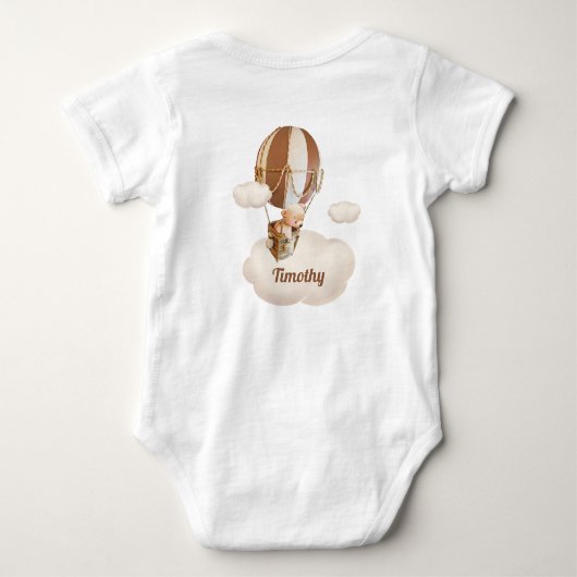 Cute Beer in Hot-Air-ballon Romper (Achterkant)