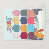 Cute Beer Kalender 2025 Briefkaart (Achterkant)