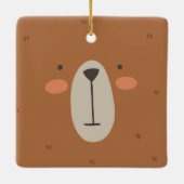 Cute Beer Kinder Baby Nursery Room Keramisch Ornament (Achterkant)