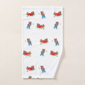 Cute Beer met bijenpatroon Bad Handdoek (Handdoek)