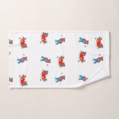 Cute Beer met bijenpatroon Bad Handdoek (Handdoek)
