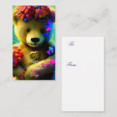 Cute beer met hart kinder valentijn notitiekaartje (Voorkant / Achterkant)