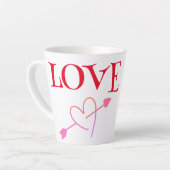 Cute Beer met hart Valentijn Latte Mok (Linkerhoek)