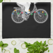 Cute Beer met kerstboomcadeaus voor fietsers Theedoek (Gevouwen)