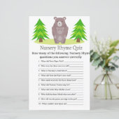 Cute Beer Nursery Rhyme Quiz baby shower game (Staand voorkant)