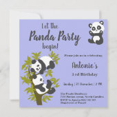 Cute Beer Pandas Feest Jongen Verjaardag Kaart (Voorkant)