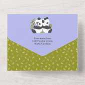 Cute Beer Pandas Party Boy Birthday All In One Uitnodiging (Achterkant)